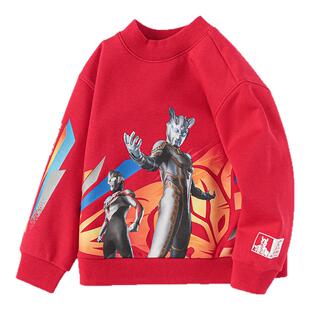 奥特曼IP巴拉巴拉男童长袖卫衣儿童宽松卡通打底衫秋冬新款童装潮
