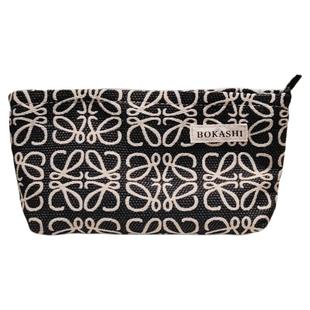 高级感布艺蝴蝶结化妆包女便携大容量收纳包证件零钱包旅行补妆袋