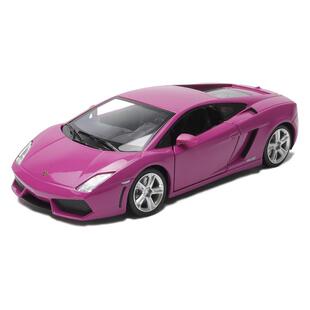 彩珀成真1:24合金紫色兰博基尼盖拉多赛跑汽车模型开门儿童玩具男