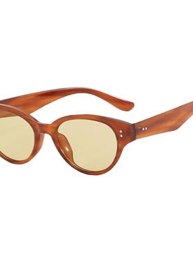 韩系玳瑁橘色墨镜防紫外线