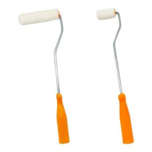 2寸4寸羊毛滚筒刷短毛小滚筒油漆小拇指补墙边角乳胶漆迷你小滚刷