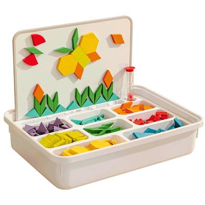 弥鹿磁力七巧板磁吸性积木幼儿园