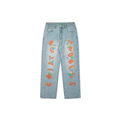 Melting Sadness【春季新品】25年karoro玩偶数码满印牛仔长裤