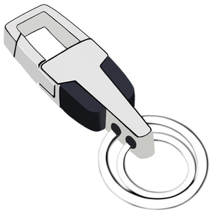 定制刻字汽车钥匙扣男士腰挂商务锁匙扣金属链圈环挂件广告小礼品