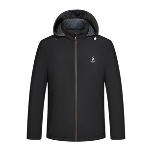 smithpolov斯密特保罗秋冬新款商务休闲连帽棉服棉衣男修身外套