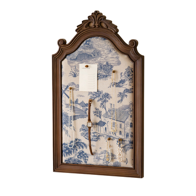 复古实木雕花框展示板首饰收纳架