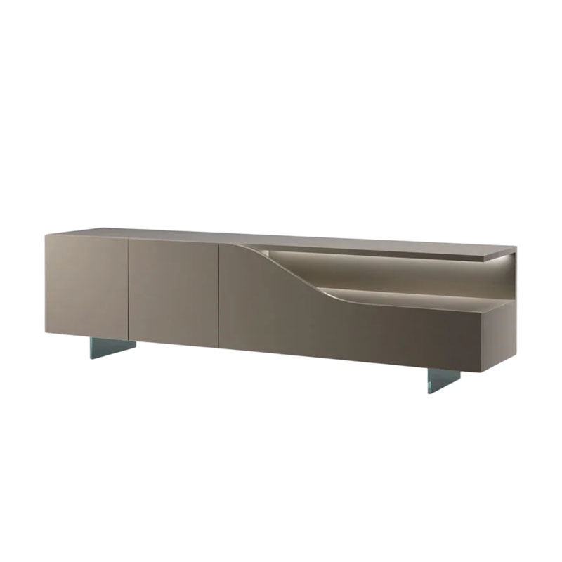 客厅靠墙一体边柜意式入户玄关柜