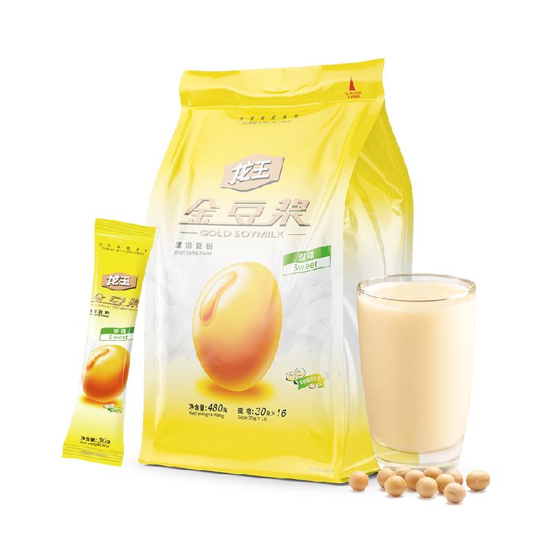 龙王甜味金豆浆粉480g营养早餐高植物蛋白膳食纤维速溶代餐冲饮
