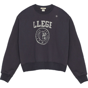 韩国品牌RECTO复古美式学院风字母宽松套头运动卫衣刘亚仁车静媛