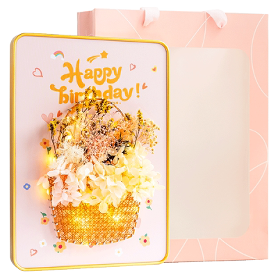 永生花送女友墙蛙丝画亲手制作