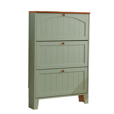 卓晏超薄翻斗式实木鞋柜家用门口