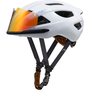 PMT  GOLF3.0骑行头盔镀膜炫彩磁吸风镜公路车自行车一体成型装备