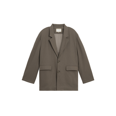 BODYDREAM BM肌理感休闲西装男垫肩后开叉外套复古西服/西裤套装