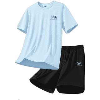 回力运动服男套装潮男生短袖速干休闲夏装防晒男士衣服一身全套C