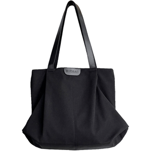 原创设计百搭通勤慵懒风帆布托特包建简约休闲文艺学生单肩手提包