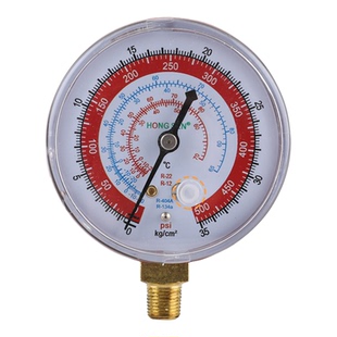 鸿森R22R134aR410加氟表头Y70Y80冷媒表汽车空调压力表头制冷工具