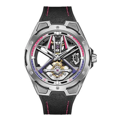 孔雀陀飞轮镂空机械男表