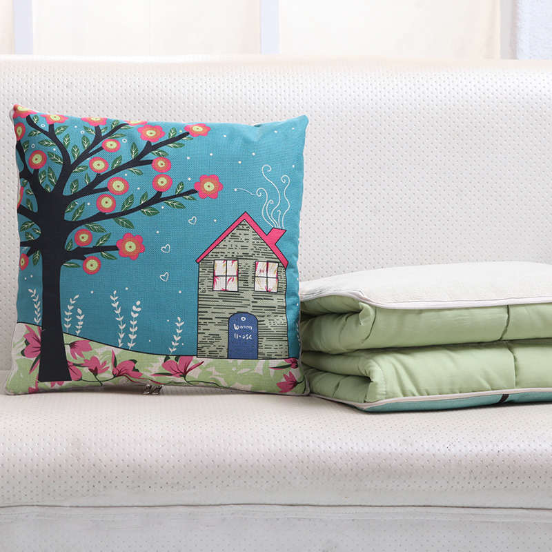 抱枕被子两用卡通多功能汽车空调靠枕被办公室午睡枕头沙发靠垫被