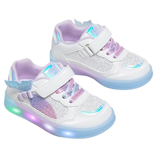 闪灯鞋|斯纳菲女童运动鞋春季新款宝宝室内学步鞋幼儿园透气板鞋