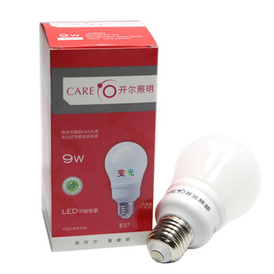开尔LED变光梨泡 9w 三色变光 LED变光球泡 BPZ700 E27 E14 9W