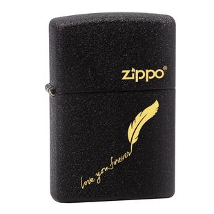 zippo正品防风黑裂漆打火机限量版私人定制刻字男士煤油送男朋友