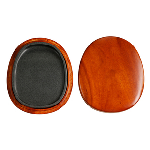 青鱼子掌中宝砚台 歙砚济源坑砚台原石书法专用 带盖密封匠人手造