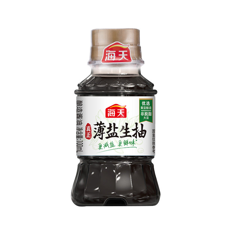 海天小克重薄盐生抽100ml家用厨房调味料酱油调味汁炒菜凉拌提鲜