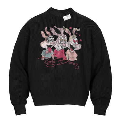 RC美式印花Drake圆领针织毛衣男