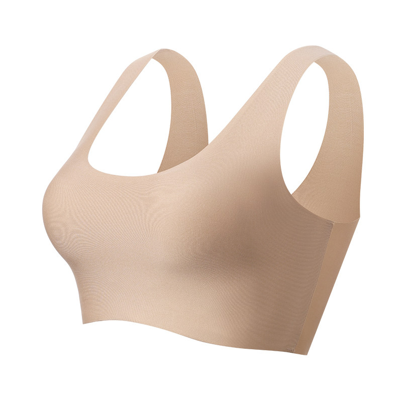 粉底液无痕内衣女大胸显小收副乳提拉防下垂束胸显瘦背心式文胸罩