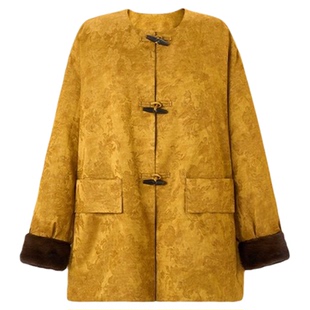 MNGATA G.宫小妍【水貂毛·金銮殿】新中式白鹅绒加厚外套5102251