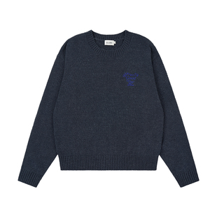 GOODBAI 'HAVE A GOOD DAY'后背印花毛衣