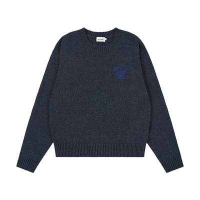 GOODBAI 'HAVE A GOOD DAY'后背印花毛衣