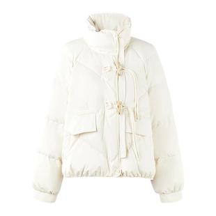 【90白鸭绒】秋水伊人新中式牛角扣羽绒服2025冬新款女装国风外套