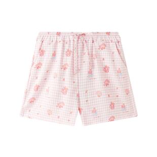 三福睡裤女春夏季软绵绵萌趣印花短裤小个子趣味宽松舒适家居单裤