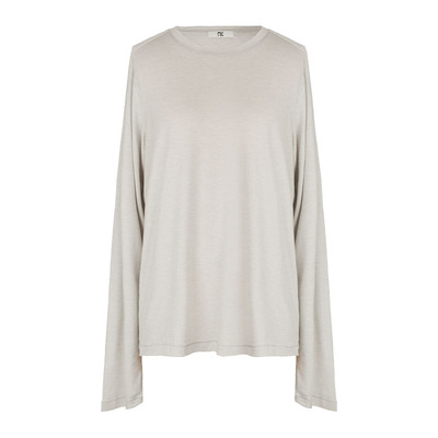 SEEKSIMPLE 呼吸感质料|宽松版型|肩袖结构设计长袖面膜T恤上衣