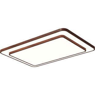 箭牌中古风客厅吸顶灯2026新款轻奢胡桃木色大厅灯卧室护眼吸顶灯