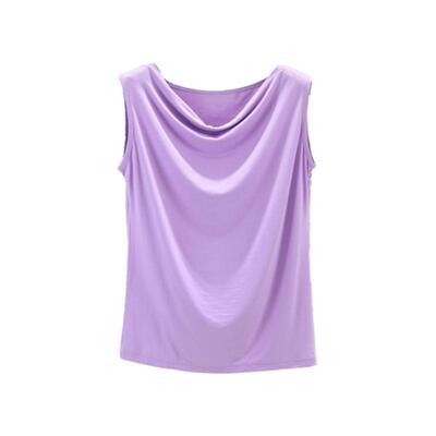 莫代尔无袖T恤背心上衣打底衫