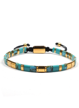 pohier宝喜儿MIYUKI绿松石手链