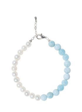 RiverineAdara「汐弦」海蓝宝天然水晶淡水珍珠手串手链首饰饰品