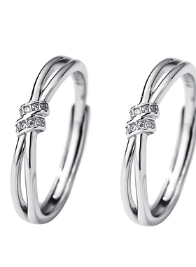 闺蜜999足银甜美闭口戒指定制