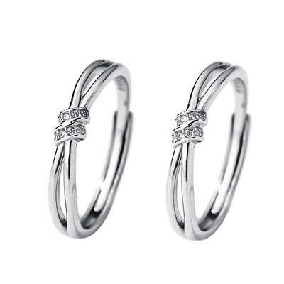 闺蜜999足银甜美闭口戒指定制