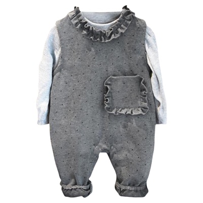 2026新款春季ins婴儿洋气套装一岁女宝分体服早秋背带裤女童春装