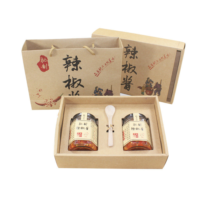 辣椒酱手提袋牛肉酱牛皮纸袋定制