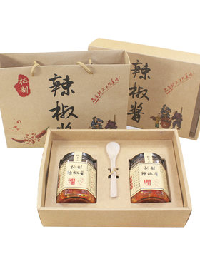 辣椒酱手提袋牛肉酱牛皮纸袋定制