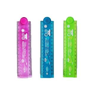 折叠软尺带波浪线小学生专用品长尺子直尺初中格尺多功能20厘米30cm一年级文具折尺量学习儿童图形套装二尺子