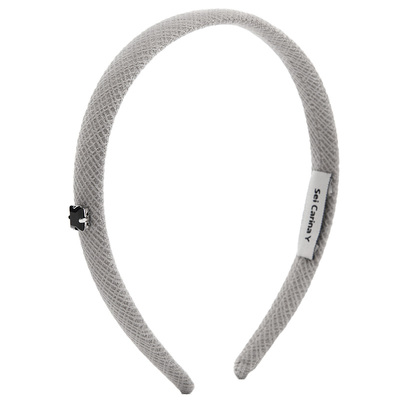 黑色小方钻立体格纹细发箍