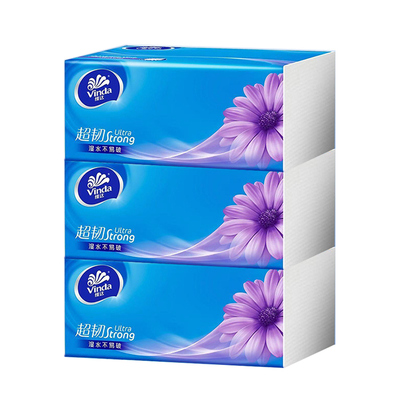 维达抽纸超韧纸巾大包餐巾纸家用实惠装可湿水擦手纸卫生纸面巾纸