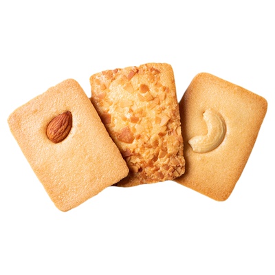 坚果芙脆饼干巴旦木椰片芙脆曲奇