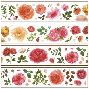 【祈鸟】盛开 本初水晶PET手账和纸胶带分装树下下下台产特油拼贴