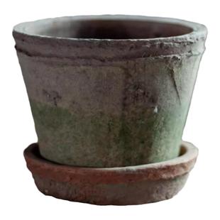 小矮筒粗陶复古简约透气红陶盆多肉花盆盆栽小花盆红陶泥瓦盆家用